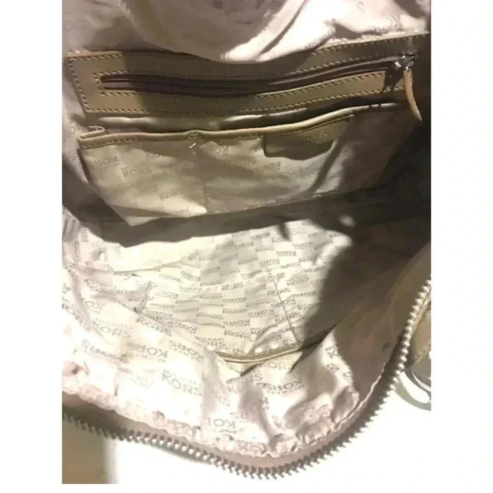 Michael kors beige leather satchel handbag - Picture 8 of 10